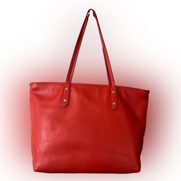 Coach #F37785 Vibrant Red Tote Bag - Picture 12 of 13